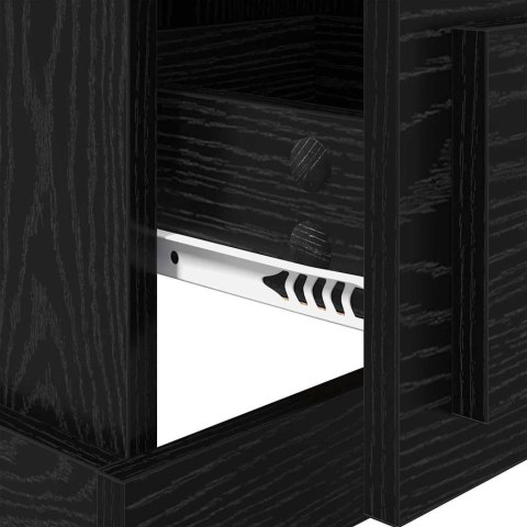 SZAFKA NOCNA Z SZUFLADĄ CZARNY DĄB 39X 39X 67,5CM