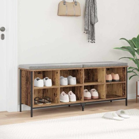 SZAFKA NA BUTY Z PÓŁKĄ STARE DREWNO 131X 35X 50CM