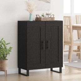 SZAFKA KOMODA CZARNY DĄB 69,5X34X90CM DREWNO INŻYNIERYJNE I ŻELAZO