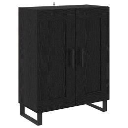 SZAFKA KOMODA CZARNY DĄB 69,5X34X90CM DREWNO INŻYNIERYJNE I ŻELAZO