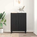 SZAFKA KOMODA CZARNY DĄB 69,5X34X90CM DREWNO INŻYNIERYJNE I ŻELAZO