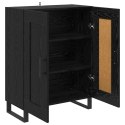 SZAFKA KOMODA CZARNY DĄB 69,5X34X90CM DREWNO INŻYNIERYJNE I ŻELAZO