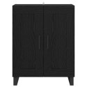 SZAFKA KOMODA CZARNY DĄB 69,5X34X90CM DREWNO INŻYNIERYJNE I ŻELAZO
