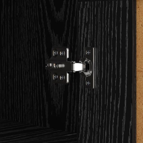 SZAFKA KOMODA CZARNY DĄB 69,5X34X90CM DREWNO INŻYNIERYJNE I ŻELAZO