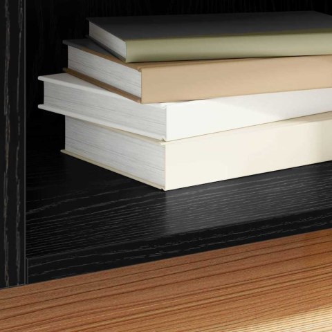 SZAFKA NA PŁYTY WINYLOWE CZARNY DĄB 121X 38X 48CM