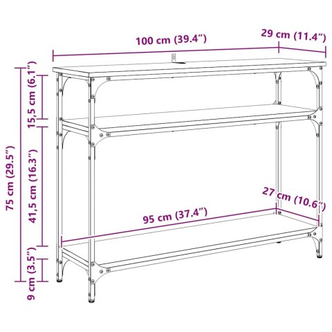KONSOLA STARE DREWNO 100X 29X 75CM