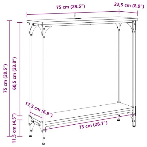 KONSOLA STARE DREWNO 75X 22,5X 75CM