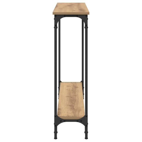 KONSOLA Z PÓŁKĄ DĄB RZEMIEŚLNICZY 100X 22,5X 75CM