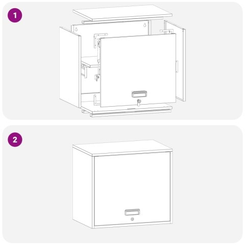 SZAFKA ŚCIENNA DO GARAŻU CZARNY 60X 40X 53CM