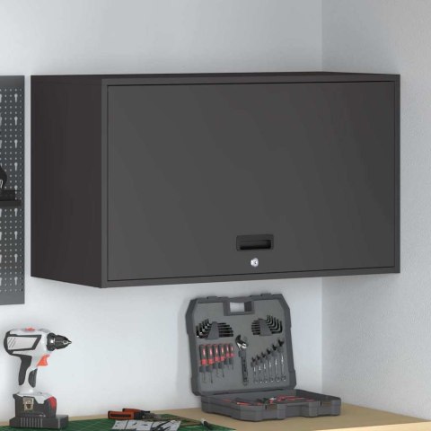 SZAFKA ŚCIENNA DO GARAŻU CZARNY 90X 40X 53CM