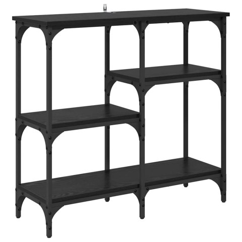 Z PÓŁKĄ CZARNY DĄB 80X 29X 75CM