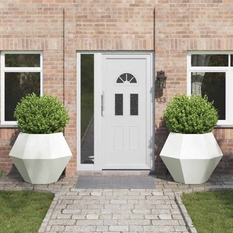 DONICA 2 PCS BIAŁY 100X 100X 80CM STAL