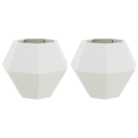 DONICA 2 PCS BIAŁY 75X 75X 60CM STAL