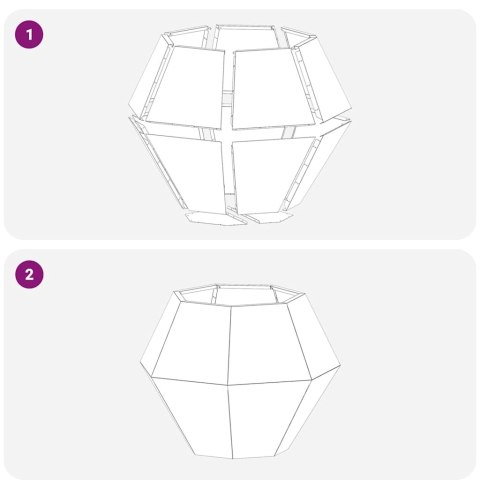 DONICA 2 PCS BIAŁY 75X 75X 60CM STAL
