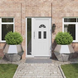 DONICA 2 PCS SREBRNY 100X 100X 80CM STAL GALWANIZOWANA