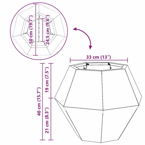 DONICA 2 PCS SREBRNY 50X 50X 40CM STAL GALWANIZOWANA