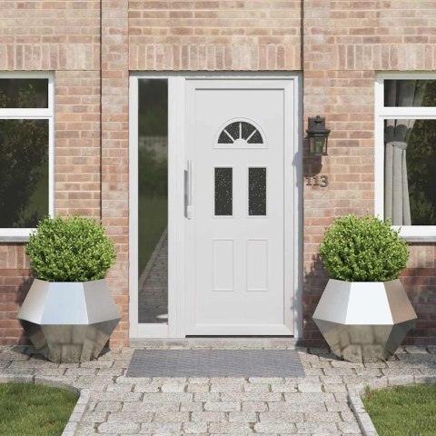 DONICA OGRODOWA 2 SZT. SREBRNA 75X75X60CM STAL GALWANIZOWANA