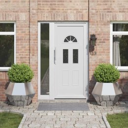 DONICA 2 PCS SREBRNY 75X 75X 60CM STAL NIERDZEWNA