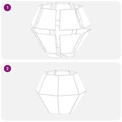 DONICA 2 PCS ZIELONY OLIWKOWY 50X 50X 40CM STAL