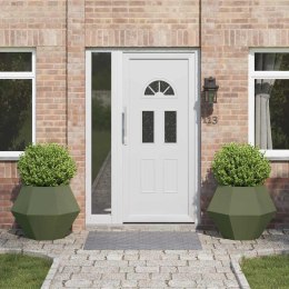 DONICA 2 PCS ZIELONY OLIWKOWY 75X 75X 60CM STAL