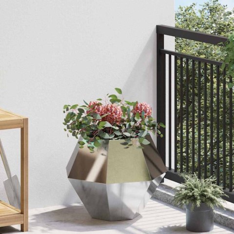 DONICA SREBRNY 50X 50X 40CM STAL NIERDZEWNA