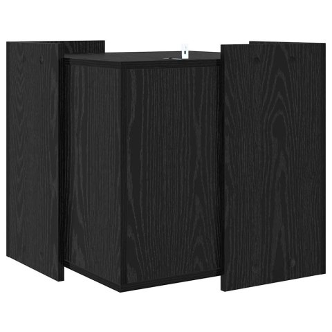 SZAFA NA KUWETĘ DLA KOTA OBUDOWA KUWETY MEBEL CZARNY DĄB 53X53X51 CM STYLOWY