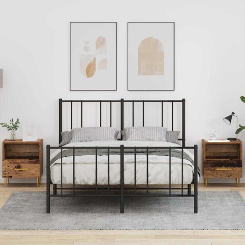 STOLIK NOCNY Z SZUFLADĄ 2 PCS STARE DREWNO 40X 35X 47,5CM