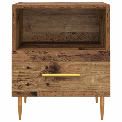 STOLIK NOCNY Z SZUFLADĄ 2 PCS STARE DREWNO 40X 35X 47,5CM