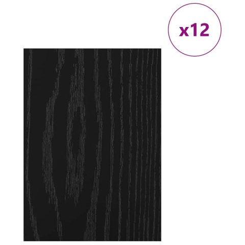 PANELE DEKORACYJNE 12 SZT. CZARNY DĄB 21X 30X 0,27CM