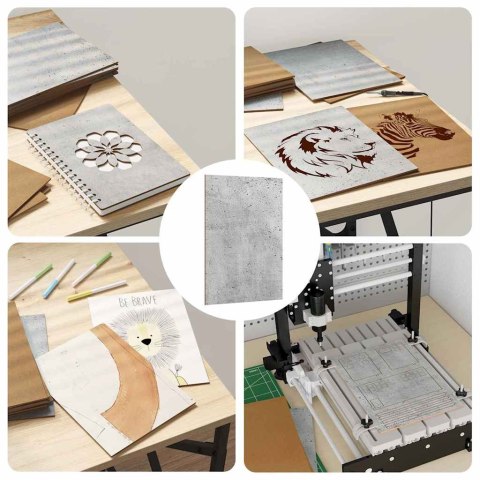 PANELE DEKORACYJNE 50 SZT. BETONOWY SZARY 15X 21X 0.27CM