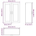 SZAFKA KUCHENNA WISZĄCA Z PÓŁKĄ DĄB SONOMA 80X31X100CM