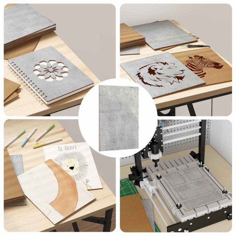 PANELE DEKORACYJNE 12 SZT. BETONOWY SZARY 21X 30X 0,27CM