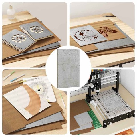 PANELE DEKORACYJNE 12 SZT. BETONOWY SZARY 30X 42X 0,27CM