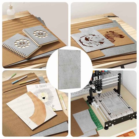 PANELE DEKORACYJNE 12 SZT. BETONOWY SZARY 40X 60X 0.27CM