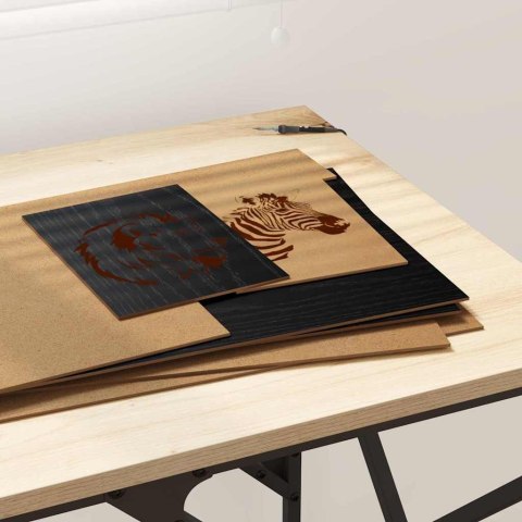 PANELE DEKORACYJNE 12 SZT. CZARNY DĄB 30X 42X 0,27CM