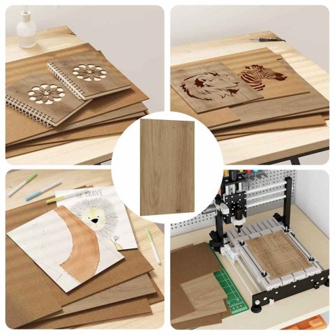 PANELE DEKORACYJNE 12 SZT. DĄB RZEMIEŚLNICZY 30X 42X 0,27CM