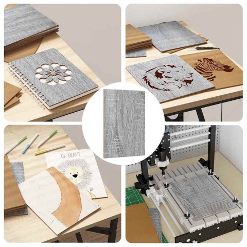 PANELE DEKORACYJNE 12 SZT. SZARY SONOMA 21X 30X 0,27CM