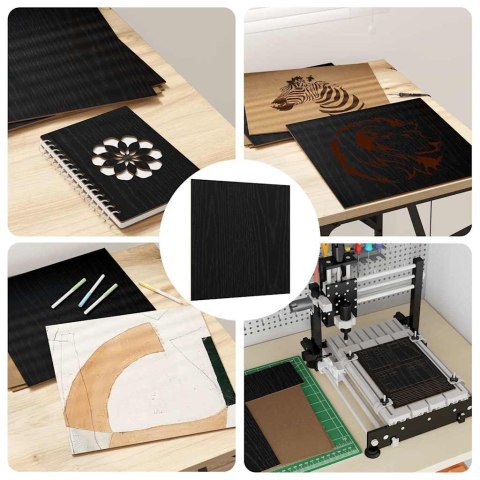 PANELE DEKORACYJNE 50 SZT. CZARNY DĄB 30X 30X 0.27CM