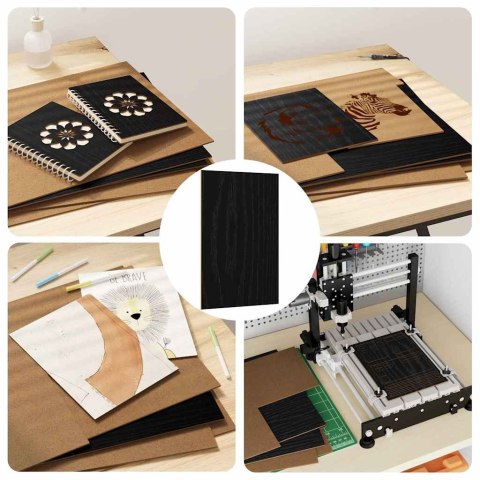 PANELE DEKORACYJNE 50 SZT. CZARNY DĄB 30X 42X 0,27CM