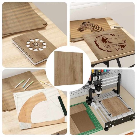PANELE DEKORACYJNE 50 SZT. DĄB RZEMIEŚLNICZY 30X 30X 0.27CM