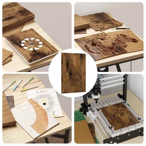 PANELE DEKORACYJNE 50 SZT. DĄB WĘDZONY 21X 30X 0,27CM