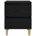 SZAFKI NA ŁÓŻKO Z SZUFLADĄ 2 PCS CZARNY DĄB 40X 35X 50CM