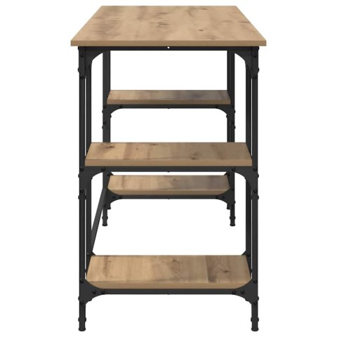 BIURKO Z PÓŁKĄ DĄB RZEMIEŚLNICZY 140X50X75CM