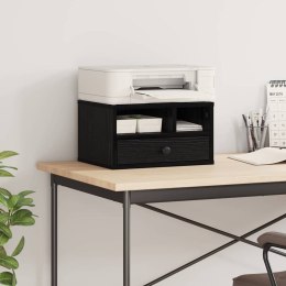 STOJAK SZAFKA REGAŁ NA DRUKARKĘ Z SZUFLADĄ CZARNY DĄB 40X 32X 24CM