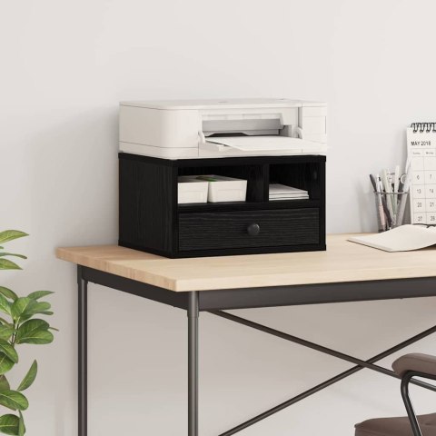 STOJAK SZAFKA REGAŁ NA DRUKARKĘ Z SZUFLADĄ CZARNY DĄB 40X 32X 24CM