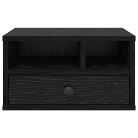 STOJAK SZAFKA REGAŁ NA DRUKARKĘ Z SZUFLADĄ CZARNY DĄB 40X 32X 24CM