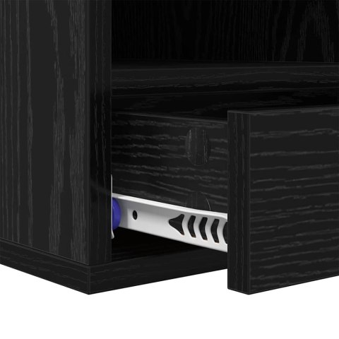 STOJAK SZAFKA REGAŁ NA DRUKARKĘ Z SZUFLADĄ CZARNY DĄB 40X 32X 24CM