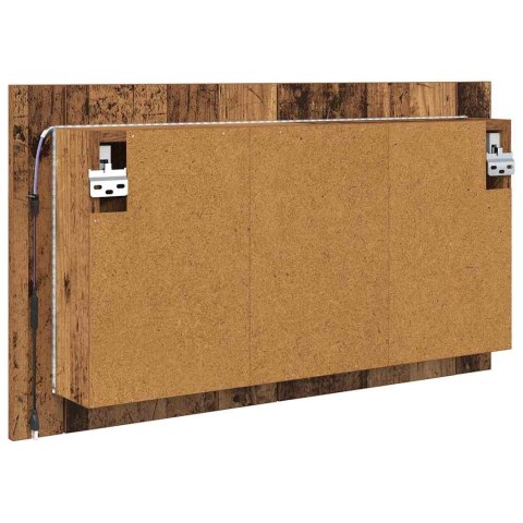 SZAFKA Z LUSTREM DO ŁAZIENKI STARE DREWNO 80X 12X 45CM