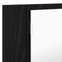 SZAFKA Z LUSTREM DO ŁAZIENKI Z PÓŁKĄ CZARNY DĄB 80X 12X 45CM
