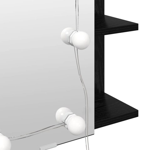 SZAFKA Z LUSTREM Z PÓŁKĄ Z LUSTREM CZARNY DĄB 70X 16,5X 60CM